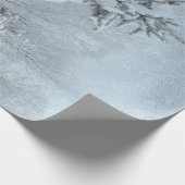 冬の森のヴィンテージの森林の雪に覆われた木々 ラッピングペーパー (角)