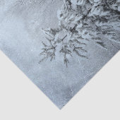 冬の森のヴィンテージの森林の雪に覆われた木々 薄葉紙 (詳細)