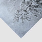 冬の森のヴィンテージの森林の雪に覆われた木々 薄葉紙 (詳細)