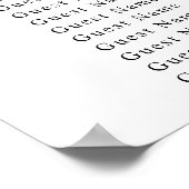 冬の森の不思議の国と鹿のシーティングチャート ポスター (角)