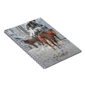 冬の森の中で栗ダンランチ馬3 ノートブック (右側)