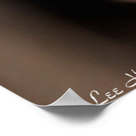 冬の森の中で白い鹿の子鹿のポスター ポスター (角)