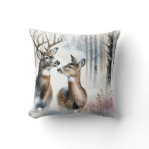 冬の森の中で雄と雌