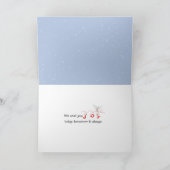 冬の森の中のクリスマスの鹿 シーズンカード (内部)