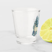 冬の森の中のシカ ショットグラス (左)