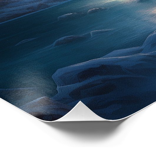 冬の森の中のホッキョクグマ絵を描 ポスター (コーナー)