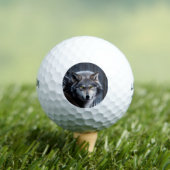 冬の森の中の狼 ゴルフボール (インサイチュ 木)