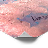 冬の森の中の赤い乗馬フードのような姿 ポスター (角)