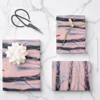 冬の森の中の赤い乗馬フードのような姿 ラッピングペーパーシート