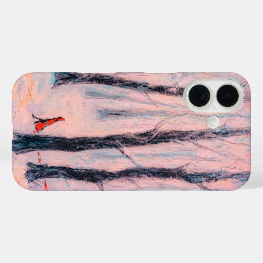 冬の森の中の赤い乗馬フードのような姿 Case-Mate iPhoneケース (裏面 (横))