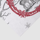 冬の森の中の鹿クリスマスティッシュペーパー 薄葉紙 (詳細)