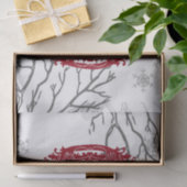 冬の森の中の鹿クリスマスティッシュペーパー 薄葉紙 (ギフト)