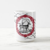 冬の森の中の鹿 コーヒーマグカップ (中央)