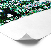 冬の森の休日の結婚歓迎の兆候 ポスター (角)