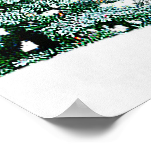 冬の森の休日の結婚歓迎の兆候 ポスター (角)