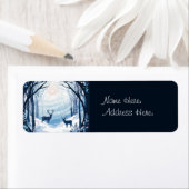 冬の森の住所 シールに2頭 ラベル (インサイチュ)