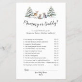 冬の森の動物がミイラかパパをシャワー チラシ (正面)