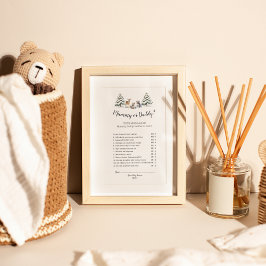 冬の森の動物がミイラかパパをシャワー チラシ