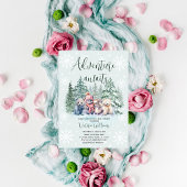 冬の森の動物たちベビーシャワー 招待状