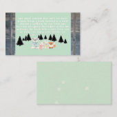 冬の森の動物のシャワーブックリクエスト エンクロージャーカード (正面/裏面)