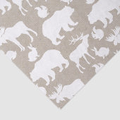 冬の森の動物のパターンの休日 薄葉紙 (詳細)