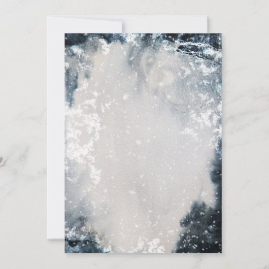 冬の森の動物の休日を性別で明らかにする 招待状 (裏面)