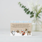 冬の森の動物の囲いブックのリクエスト エンクロージャーカード (スタンド正面)