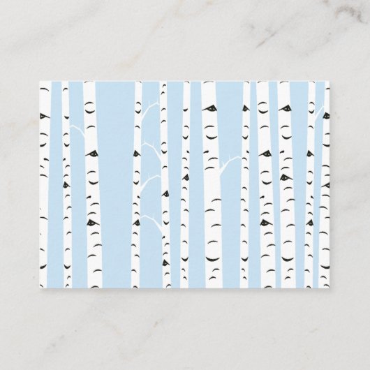 冬の森の動物の囲いブックリクエスト エンクロージャーカード (裏面)