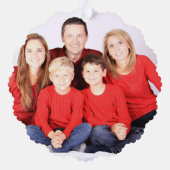 冬の森の動物の水の色メリークリスマス オーナメントカード (裏面)