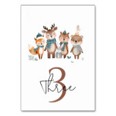 冬の森の動物の誕生日 テーブルナンバー (正面)