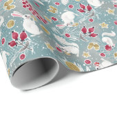 冬の森の動物の饗宴 ラッピングペーパー (ロールコーナー)