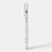 冬の森の動物 シームレス パターン iPhoneケース (左側面)