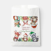 冬の森の動物 ベビーシャワー お礼 フェイバーバッグ (正面)