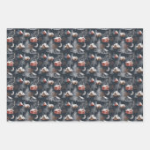 冬の森の収集ラッピング紙シート ラッピングペーパーシート (正面)