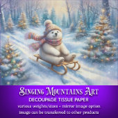 冬の森の地の極熊のソードクラフトデコップページ 薄葉紙