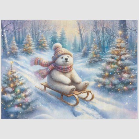 冬の森の地の極熊のソードクラフトデコップページ 薄葉紙 (正面)