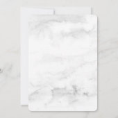 冬の森の外で寒い灰色の赤ちゃんシャワー 招待状 (裏面)