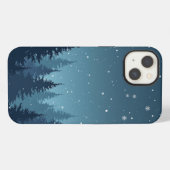冬の森の夜のiPhoneケース iPhoneケース (裏面横)