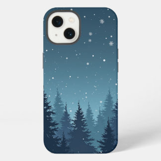 冬の森の夜のiPhoneケース iPhone 13ケース