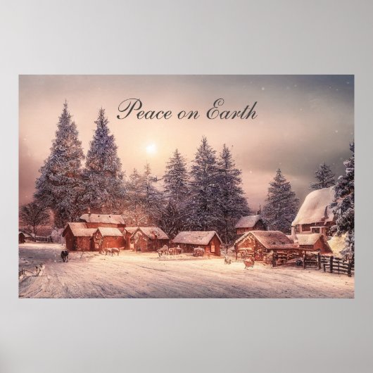 冬の森の家、平和の地 ポスター (正面)