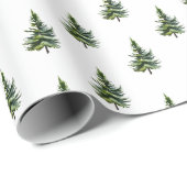 冬の森の小さな松の木の森 ラッピングペーパー (ロールコーナー)