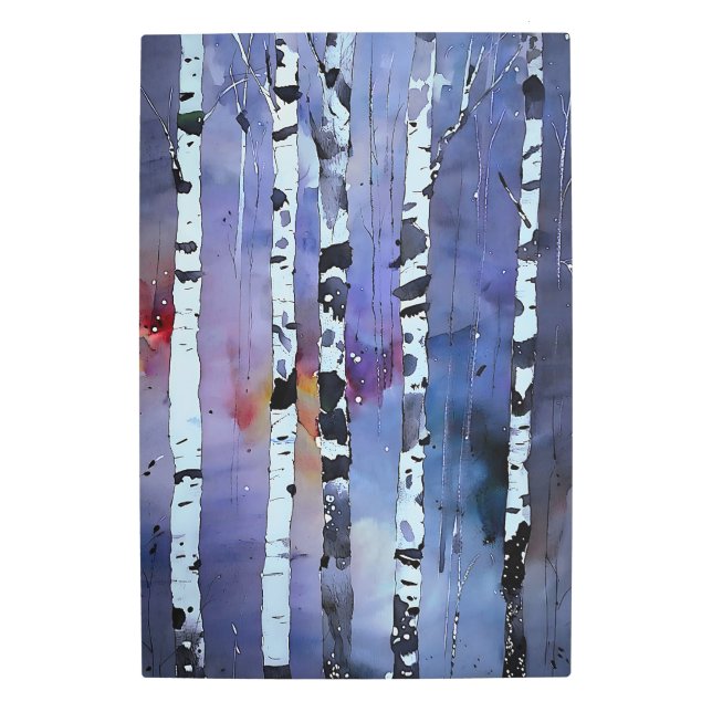 冬の森の小声 メタルプリント (正面)