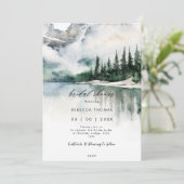冬の森の山でのブライズシャワー招待状 招待状 (スタンド正面)