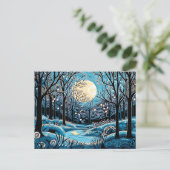 冬の森の幾何学的抽象化 シーズンポストカード (スタンド正面)