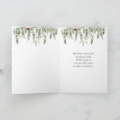 冬の森の情景ウルフのフランスのクリスマス カード (内部)