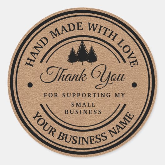 冬の森の手作り工芸紙 |感謝していあなた ラウンドシール (正面)