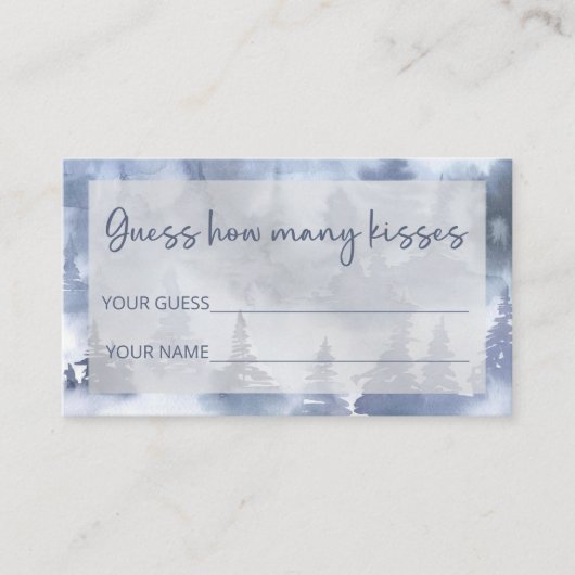 冬の森の推測キスブライダルゲーム エンクロージャーカード (正面)