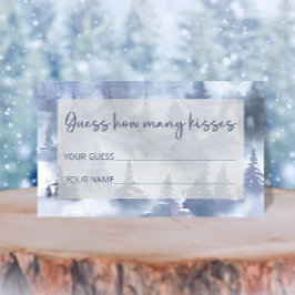 冬の森の推測キスブライダルゲーム エンクロージャーカード