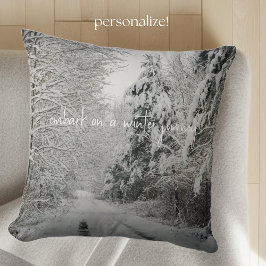 冬の森の旅 クッション