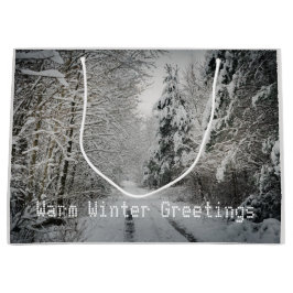 冬の森の旅 ラージペーパーバッグ